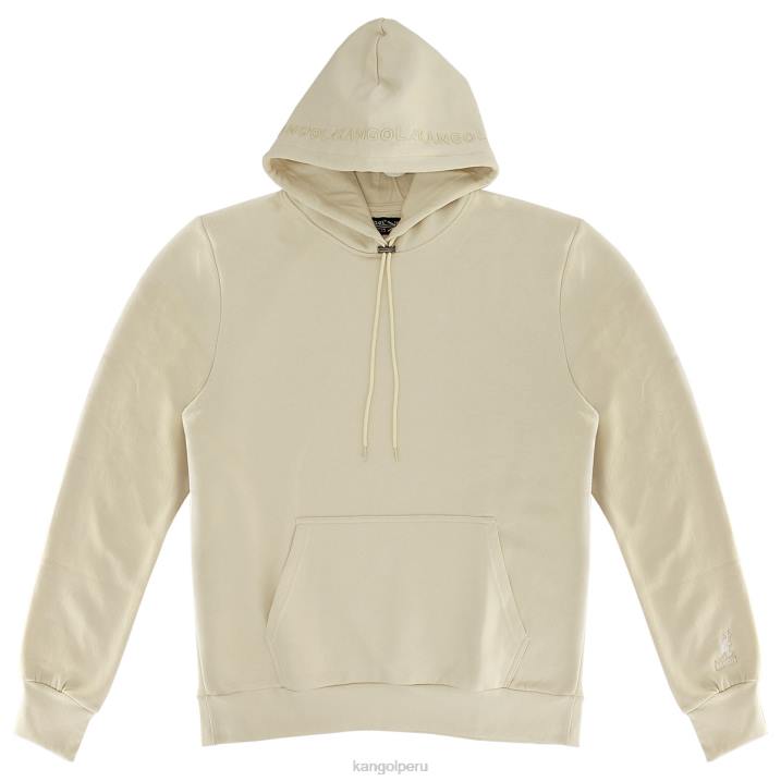 sudadera con capucha bordada hombres Kangol ropa crema B4VR1147