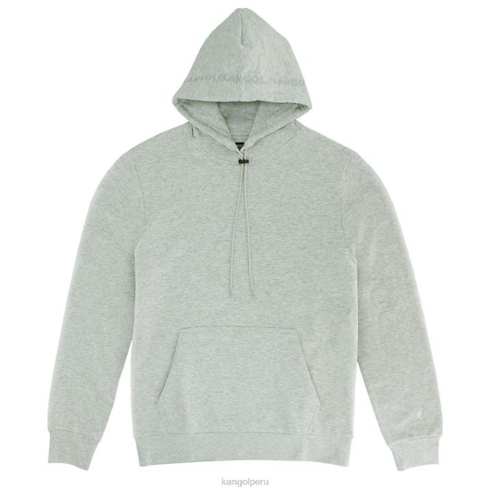 sudadera con capucha bordada hombres Kangol ropa gris ceniza B4VR1152