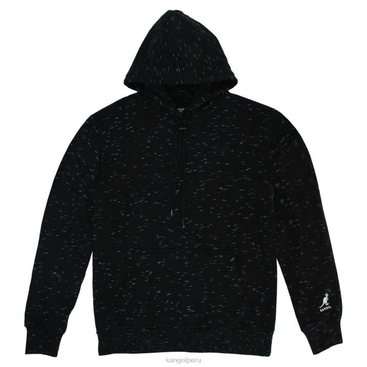 sudadera con capucha bordada hombres Kangol ropa inyectar negro B4VR1154