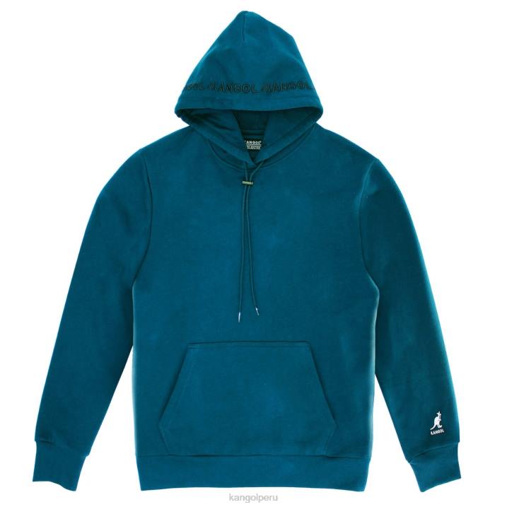 sudadera con capucha bordada hombres Kangol ropa verde azulado B4VR1151