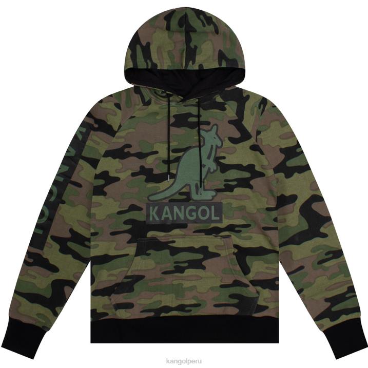 sudadera con capucha de camuflaje unisexo Kangol ropa camuflaje militar B4VR1112
