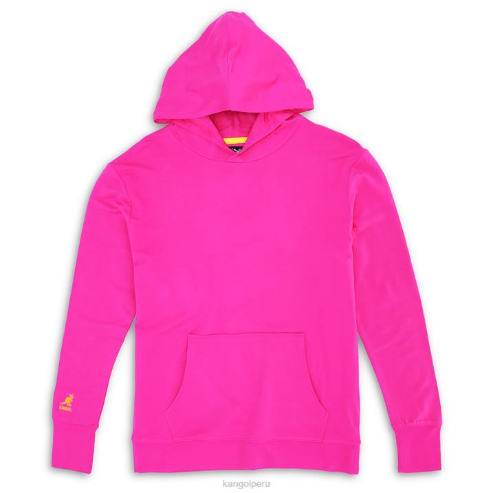sudadera con capucha de color pop unisexo Kangol ropa pavo real rosa B4VR1116