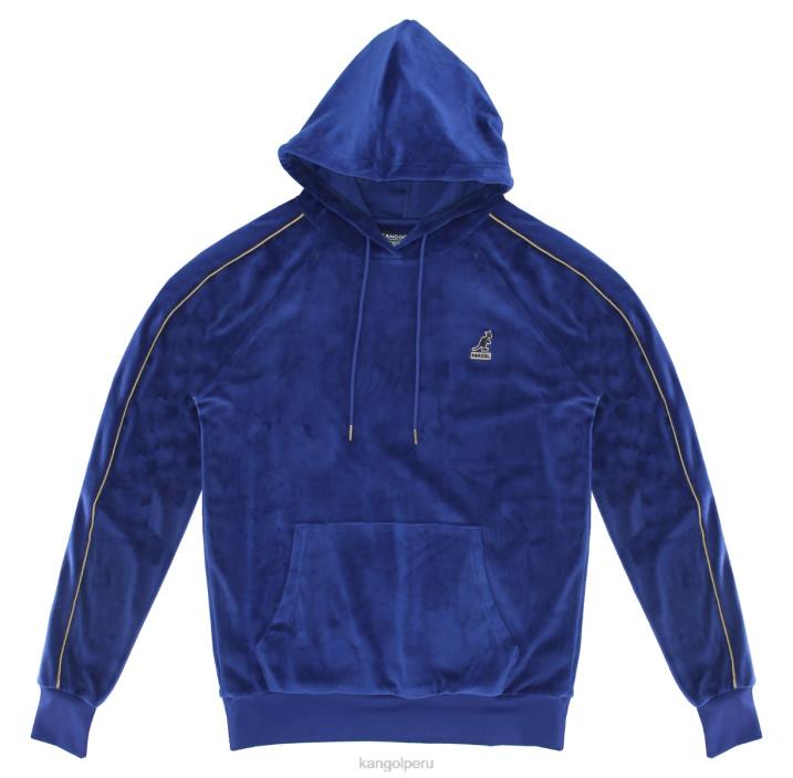 sudadera con capucha de terciopelo hombres Kangol ropa baliza azul B4VR1159