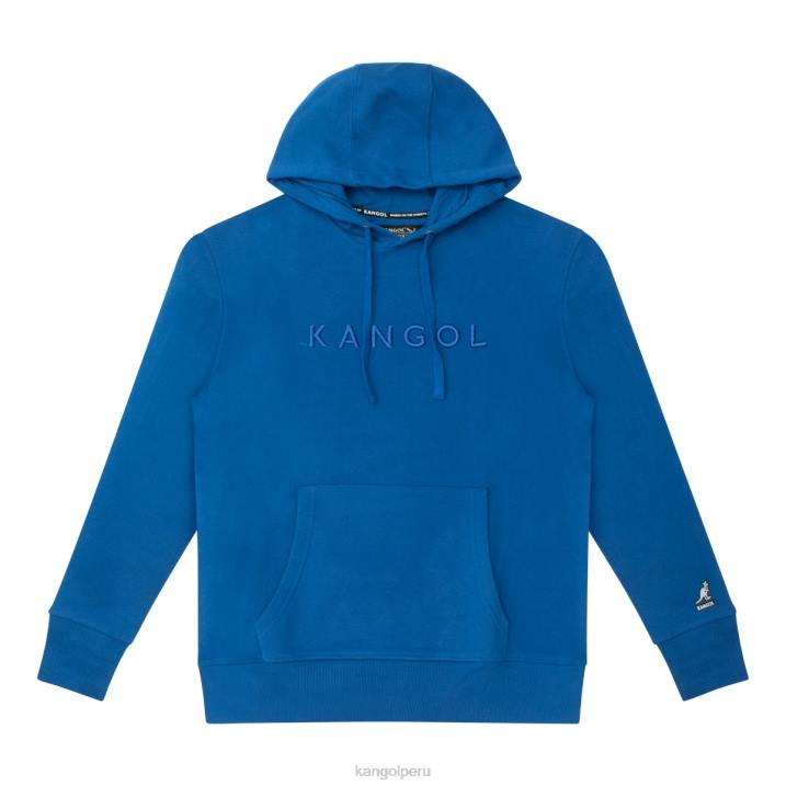 sudadera con capucha lujosa bordada unisexo Kangol ropa azul lapislázuli B4VR1169