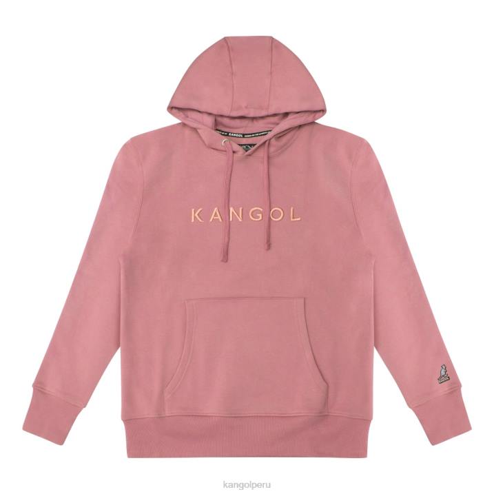sudadera con capucha lujosa bordada unisexo Kangol ropa mesa rosa B4VR1168