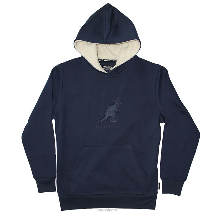 sudadera con capucha sherpa bordada a tono unisexo Kangol ropa catamarán marina B4VR1128