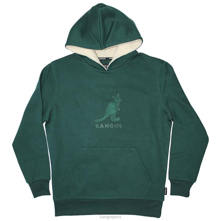 sudadera con capucha sherpa bordada a tono unisexo Kangol ropa jardin de noche B4VR1127