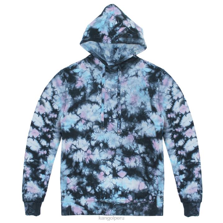 sudadera con capucha tie dye hombres Kangol ropa azul hielo B4VR1176