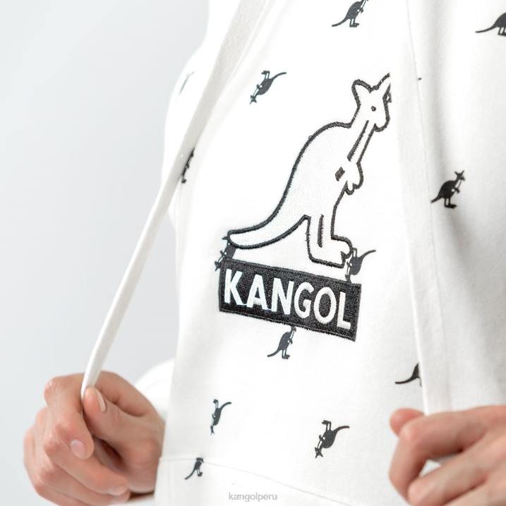 sudadera con capucha unisexo Kangol ropa combo blanco roto B4VR1100