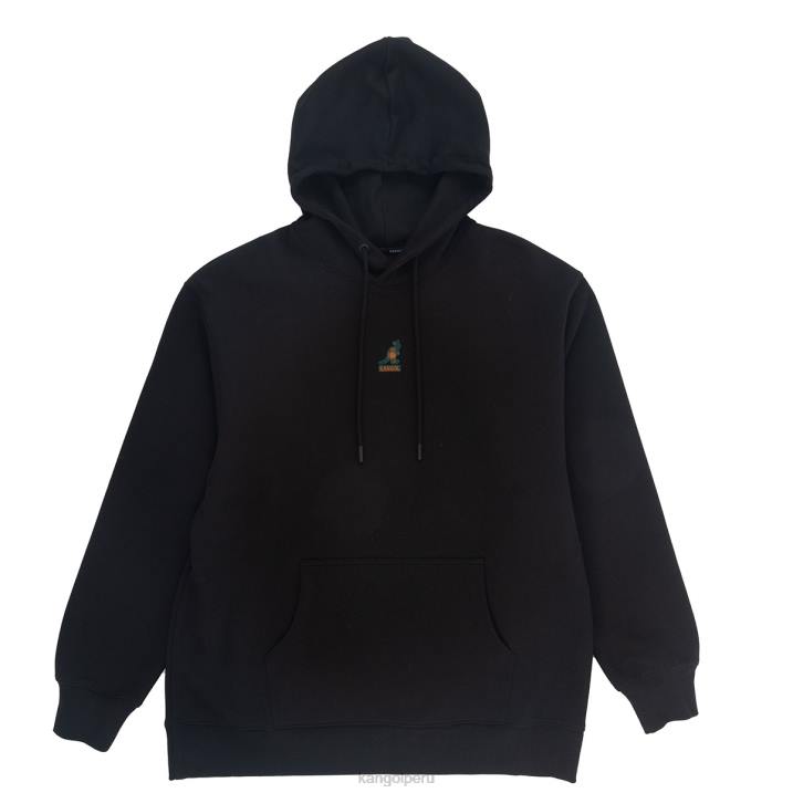 sudadera con capucha unisexo Kangol ropa negro azabache B4VR1182